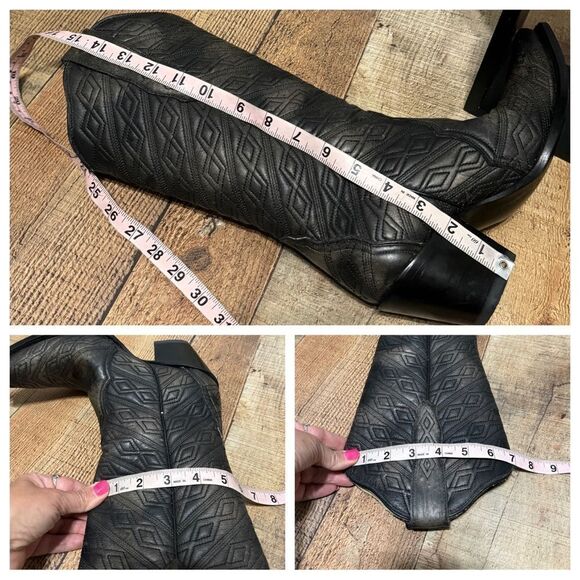 Corral rare diamond Aztec quilted tall boots snip toe - Picture 8 of 12